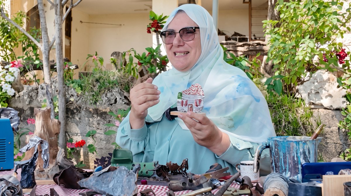 Lebanese Artist Lina Jouni Transforms Israeli Missile Debris into Symbols of Life and Resilience