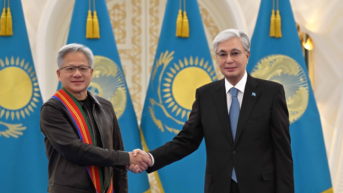 Nvidia's Huang tells Kazakhstan to turn its energy into AI on first visit